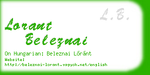 lorant beleznai business card
